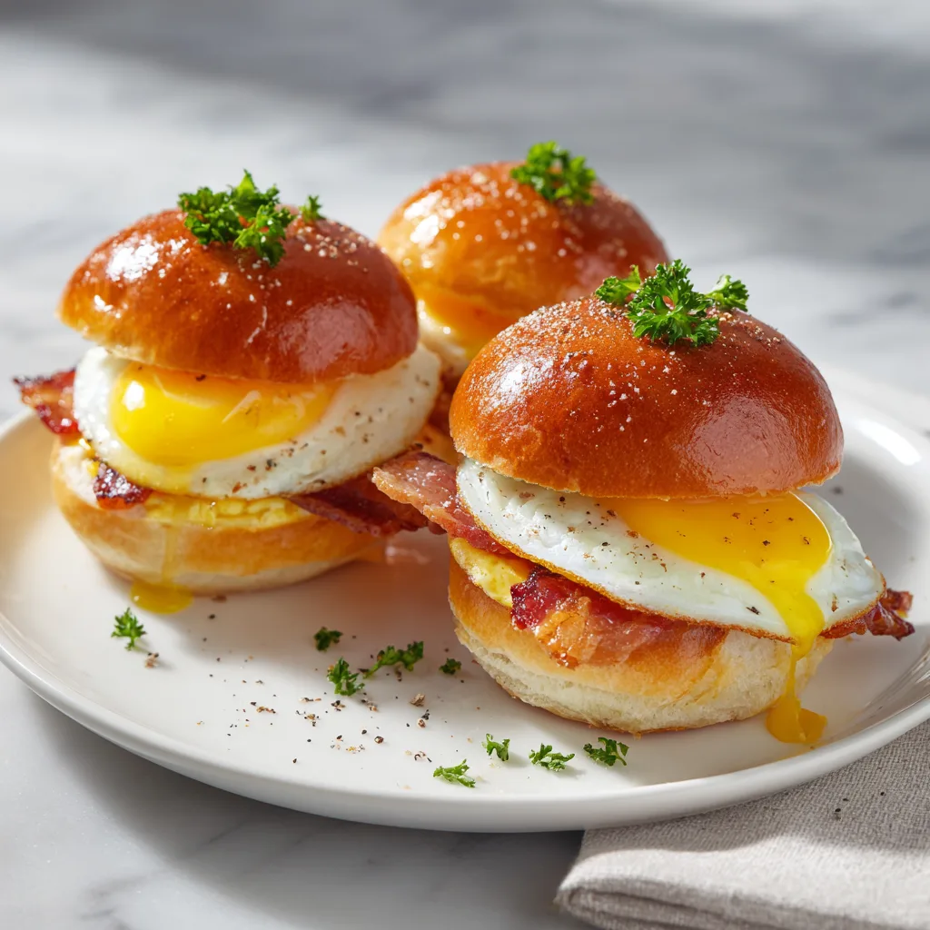The Ultimate Cheesy Bacon and Egg Breakfast Sliders