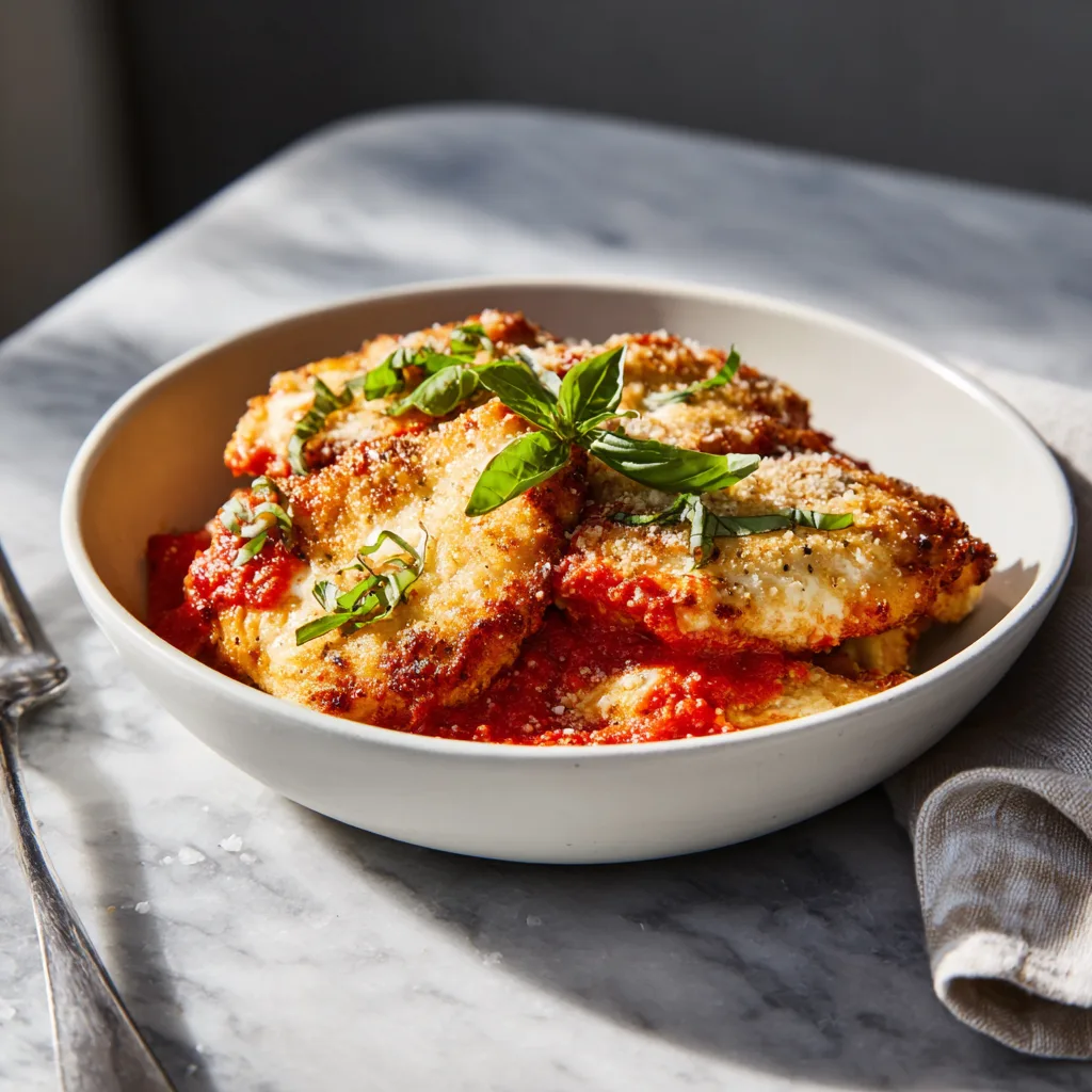 High Protein Cottage Cheese Chicken Parm Bowl (54g Protein!)