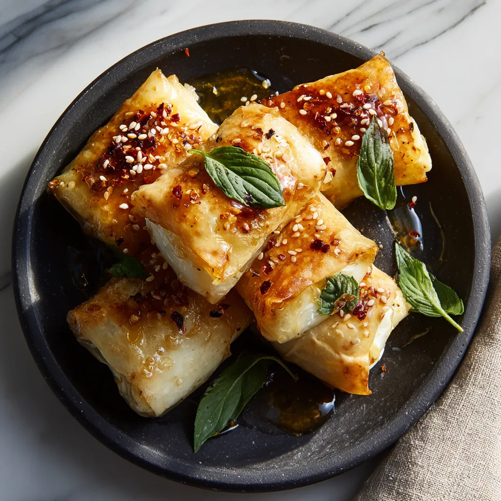 Oven-Fried Feta Rolls with Chili Honey: The Crispy, Sweet, Spicy Appetizer You’ll Make on Repeat