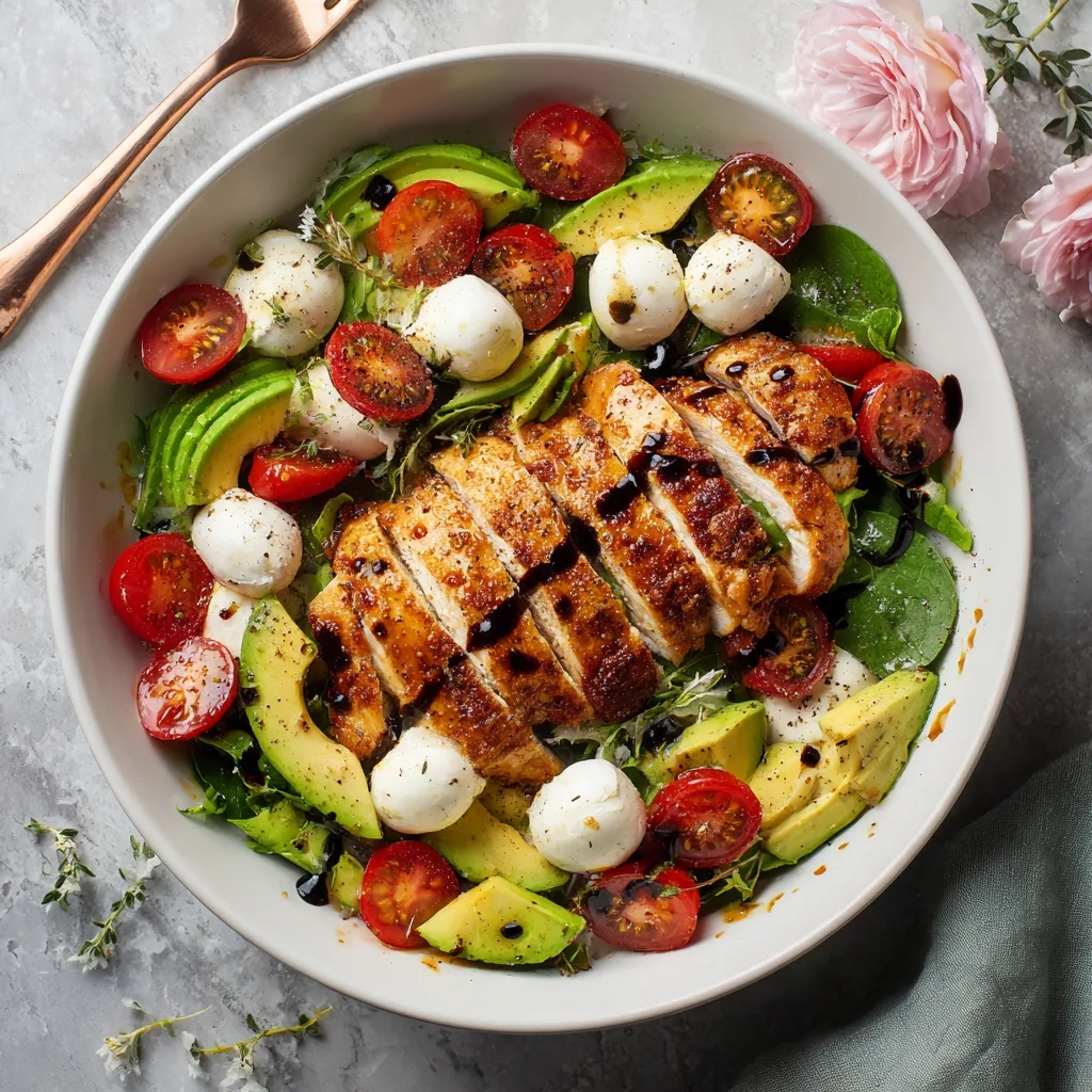 Baked Marinated Chicken Salad with Mozzarella and Balsamic Vinaigrette: The Ultimate Healthy Showstopper