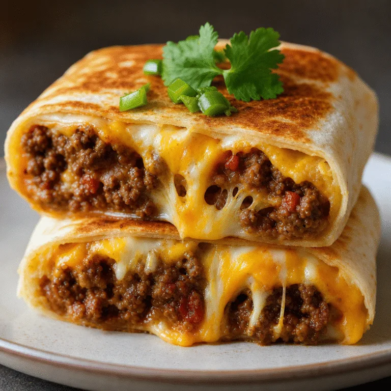 Beef and cheese burrito (halved)