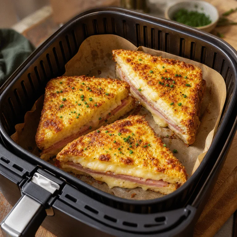 Croque Monsieur (classic French toasted ham & cheese sandwich)