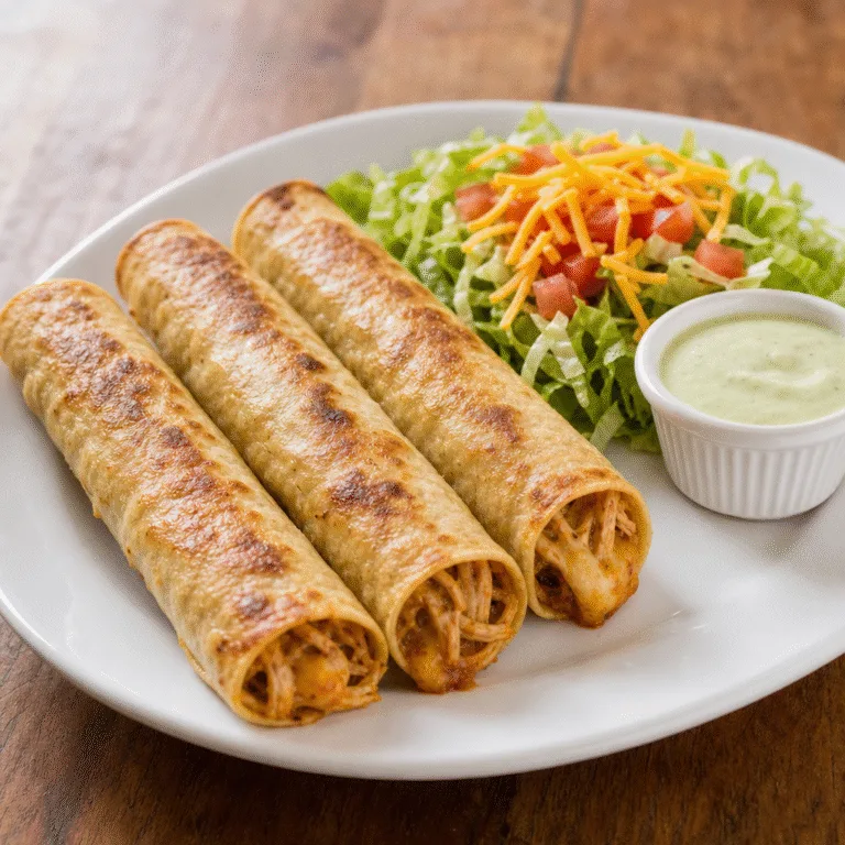 Chicken flautas (rolled tacos)