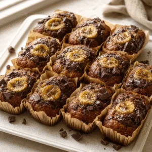 Banana chocolate mini loaves