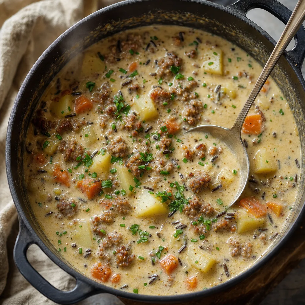 Creamy sausage potato chowder