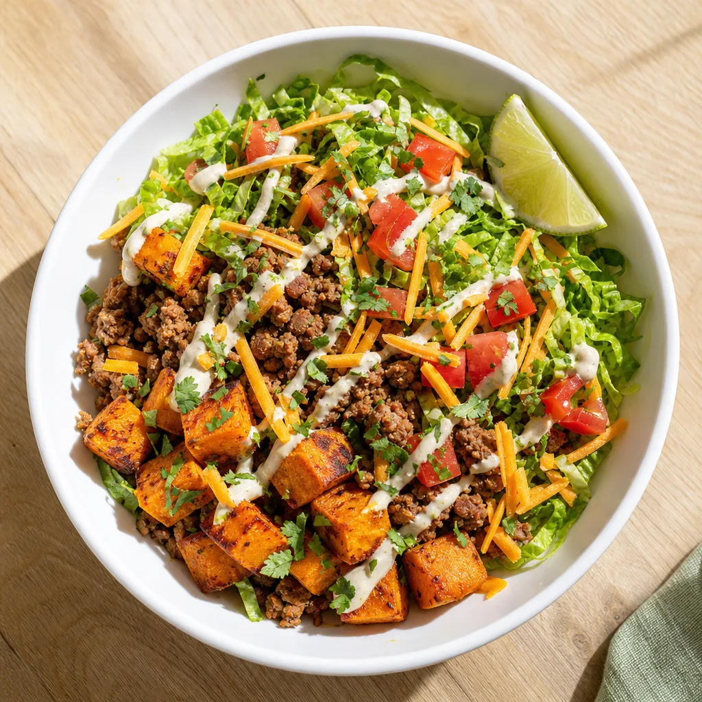 Sweet Potato Burger Bowl