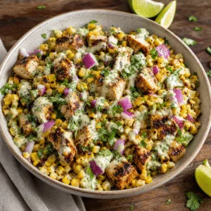 Grilled chicken and corn salad
