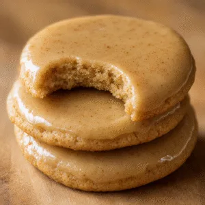 Soft maple cookies with brown butter icing