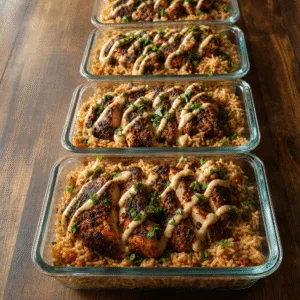 Cajun bowls (blackened chicken over seasoned rice)