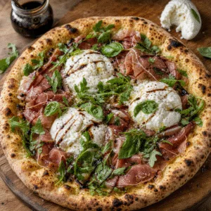 Prosciutto and Burrata Pizza