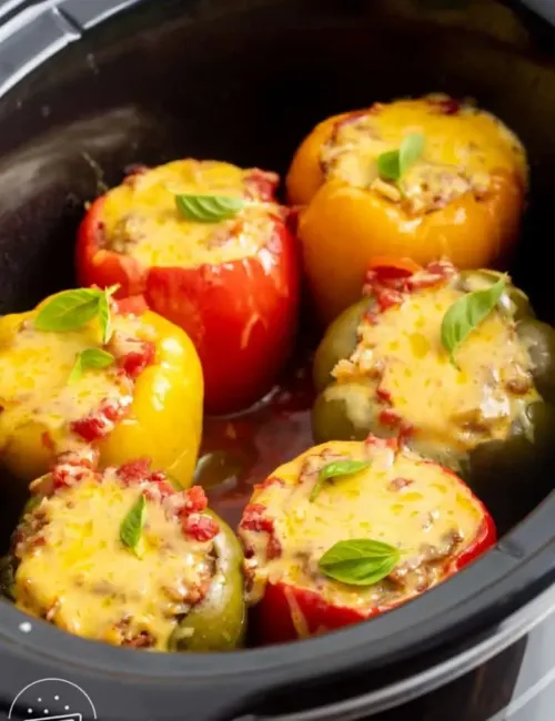 Slow cooker stuffed peppers